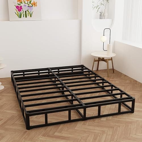 Maenizi 9 Inch Box Spring for Queen Bed, Heavy Duty Metal Box Spring Bed Base with Fabric Cover, Mattress Foundation, Easy Assembly, Noise Free, Black thumbnail 5