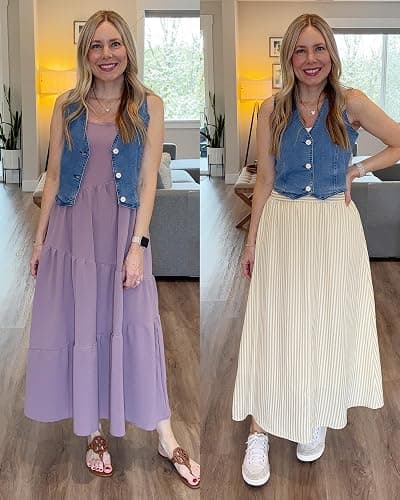 luvamia Jean Vests for Women Crop Denim Top Button Down Waistcoat Vest Tank Tops Fashion Casual Sleeveless Jacket thumbnail 4