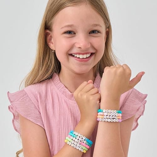 JIASHUYEYE Preppy Bracelets for Teen Girls - Stackable Boho Surfer Friendship Bracelets Set for Little Girls & Women thumbnail 6