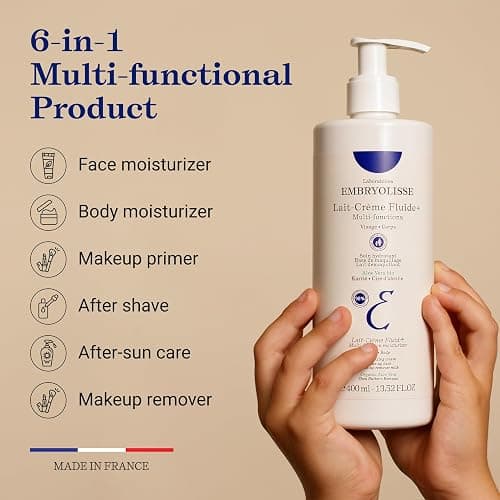Embryolisse Lait-Crème Fluid+ Face & Body Cream, Multi-Use Lightweight Moisturizer with Shea Butter & Aloe Vera. Fast Absorbing, For All Skin Types thumbnail 4