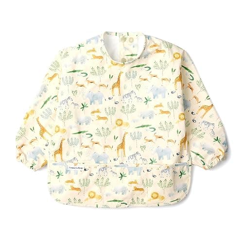 Loulou Lollipop Long Sleeve Mess Free Waterproof Bibs, for baby boys and girls 6-36 Months, Machine Washable, Travel Friendly - Image 1