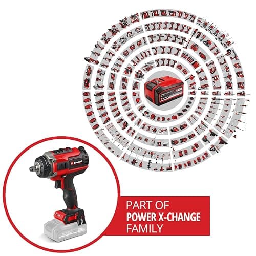 Einhell Professional Atornillador de impacto con batería IMPAXXO 18/450 Power X-Change (18 V, 450 Nm, 3 niveles de potencia, sin escobillas, recepción de 1/2", incl. set de tuercas, sin batería) thumbnail 3