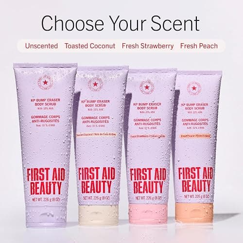 First Aid Beauty KP Bump Eraser Body Scrub with 10% AHA - Dermatologist-Tested Keratosis Pilaris Exfoliator - Support for Rough Bumps, Uneven Skin Texture & Strawberry Skin - Sensitive Skin thumbnail 9