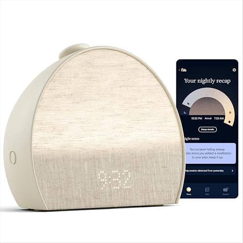 Hatch Sleep Clock Bedside Sleep Tracker, Smart Light, Sound Machine, Putty - Image 1