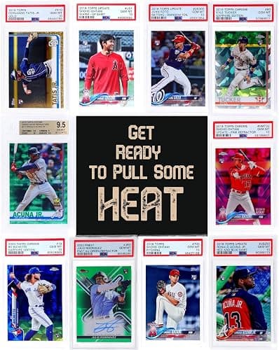 Three Graded Baseball Cards Gift Box: MLB Edition │Three Premium PSA/BGS Graded 10, 9.5 or 9 Cards │Potential Rookie Autographs & Numbered RC Refractors│Gift for Baseball Fans│by Slabs of Heat thumbnail 2