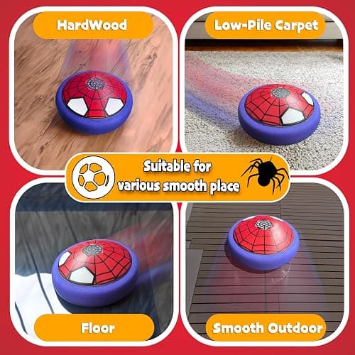Soccer Toys for Boys 4-6 Hover Soccer Ball Indoor Gifts for Boys Kids Toys Birthday Gifts for 4 5 6 7 8 9 10 Year Old Boy Air Floating Soccer Toy with LED Lights Foam Bumper thumbnail 5