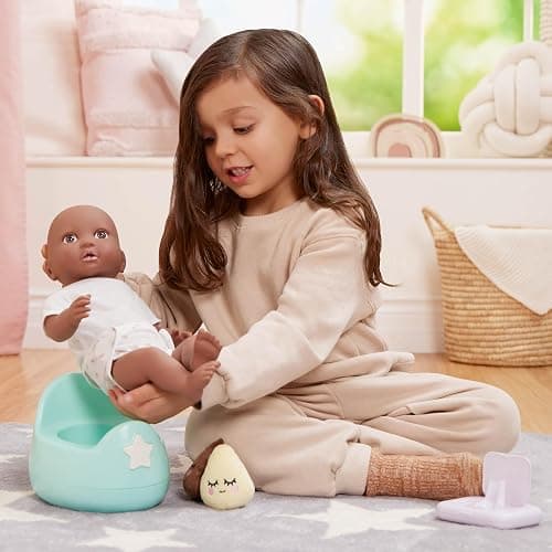 LullaBaby – Potty Training Accessory With 2 Sounds – 14-inch Baby Doll Accessories – Plushies, Diaper, And Pretend Wipes – Imaginative Play – Toys For Kids Ages 2 & Up – Baby Doll Potty Set thumbnail 7