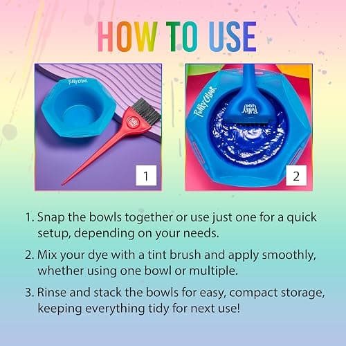 Punky Colour Hair Dye Brush and Bowl Set - Multi-Color Hair Coloring Tools with Mixing Bowl, DIY Dying & Bleaching for Salon & At-Home Use thumbnail 5