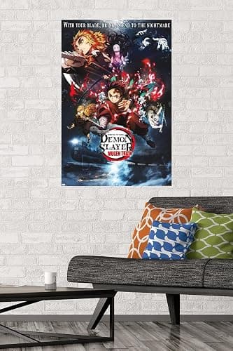 Trends International Demon Slayer: Mugen Train - Collage One Sheet Wall Poster, 34L x 22.4W, Unframed Version thumbnail 2