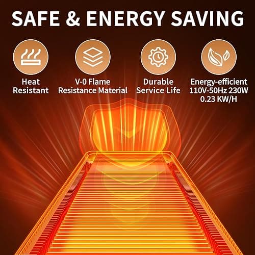 Electric Warming Tray,XL 32"x12",Tempered Glass Warming Mat for Food,Black | Keep Food Warm,Gold Handles Food Warmers For Parties Buffet Daily Gatherings,Temperature Control,Thermostat,Full Surface Warm thumbnail 9