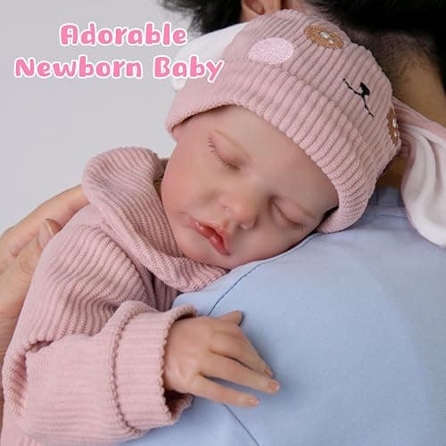 Milidool Lifelike Reborn Baby Dolls- 18-Inch Realistic Poseable Newborn Baby Girl Dolls,Soft Cloth Body Real Life Baby Doll with Gift Box for Kids Age 3 + thumbnail 6
