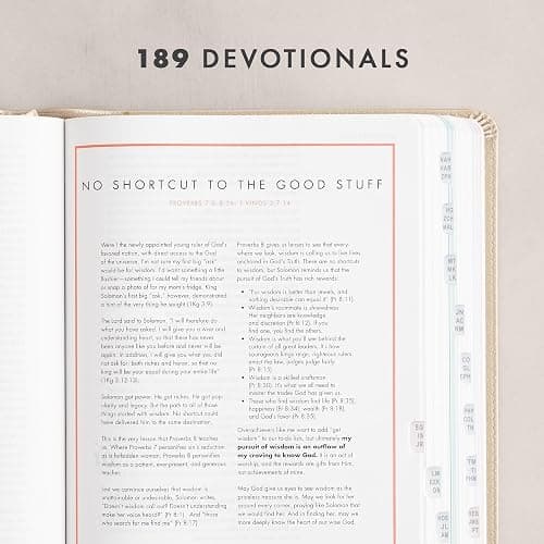 CSB She Reads Truth Bible, Champagne Gold LeatherTouch, Indexed, Black Letter, Full-Color Design, Wide Margins, Journaling Space, Devotionals, Reading Plan, Single-Column, Easy-to-Read Serif Type thumbnail 3