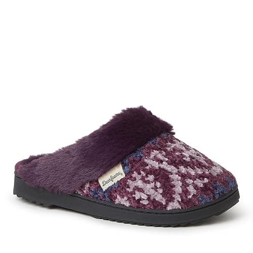 Dearfoams Women's Allison Chenille Fairisle Scuff Slipper - Image 1