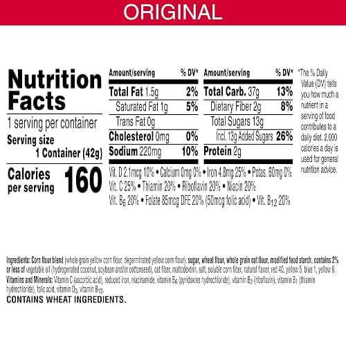 Kellogg's Froot Loops Breakfast Cereal Cups, Fruit Flavored, Breakfast Snacks with Vitamin C, Original, 18oz Case (12 Cups) thumbnail 2
