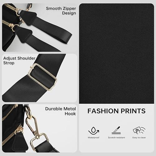 Bum Bag Crossbody Bags for Women Fashion Waist Packs Large Fanny Packs Belt Bag Checkered Purse Handbags Wallets Purses Trendy Shoulder Bag (Black-new, One Size) thumbnail 5