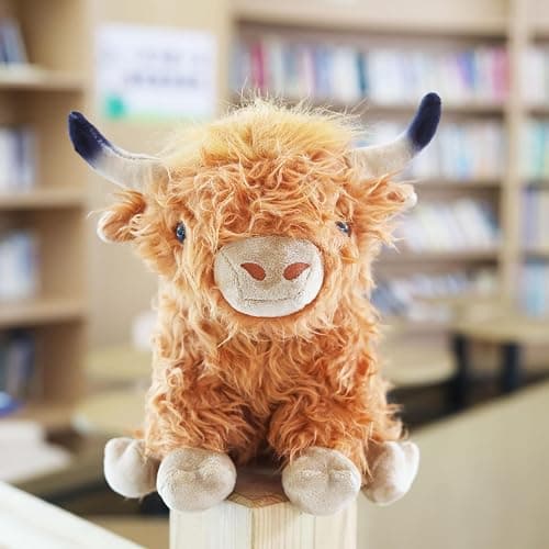 Yytoyshop Highland Cows Plush Pillow Adorable Cow Stuffed Animal Plushies Toys Soft Fluffy Cow Plush Pillow for Birthdays Day (Highland Cows) thumbnail 4