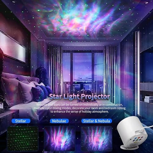 Star Projector, Galaxy Projector, Remote Control & Timer Galaxy Light, LED Nebula Night Light Projector for Adults Bedroom Decoration, Party, Birthday, Christmas,Valentine's Day,Room Decor thumbnail 2