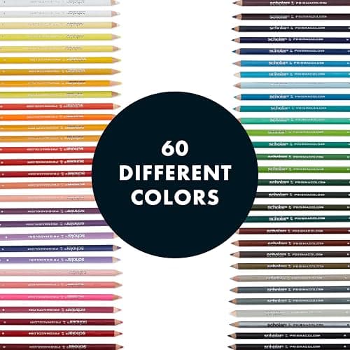 Prismacolor Scholar Colored Pencils, Assorted Colors, 60 Count - Perfect for Sketching, Drawing, Coloring thumbnail 2