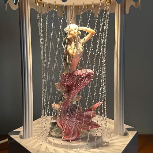 MINI Retro Oil Rain Lamp– Pink Mermaid– Rainfall Indicator lamp，Vintage Table lamp, Ceiling lamp, Suitable for bedrooms, Living Rooms and Stores thumbnail 3