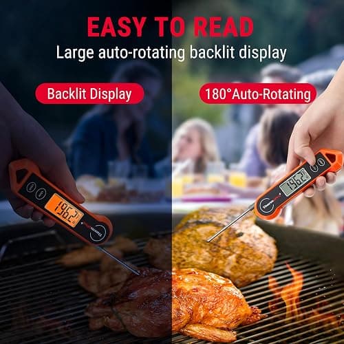 ThermoPro TP19H Digital Meat Thermometer for Cooking with Ambidextrous Backlit and Motion Sensing Kitchen Cooking Food Thermometer for BBQ Grill Smoker Oil Fry Candy Instant Read Thermometer thumbnail 3