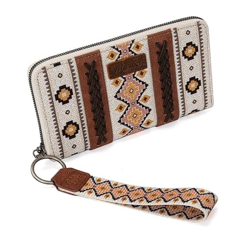 Wrangler Wallet Purse for Women Western Aztec Clutch Wristlet Wallet with Credit Card Holder thumbnail 6