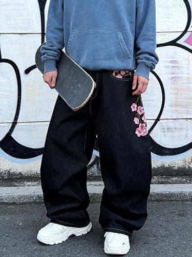 Mrmall Jeans for Men Baggy Jean Loose Fit Denim Trousers Skater Jeans Y2k Clothing thumbnail 2
