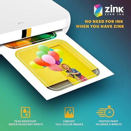 Zink KODAK 2”x3” Premium Pre-Cut Sticker Photo Paper (30 Sheets) Compatible with All KODAK 2x3” Instant Print Products – Except Printomatic thumbnail 5