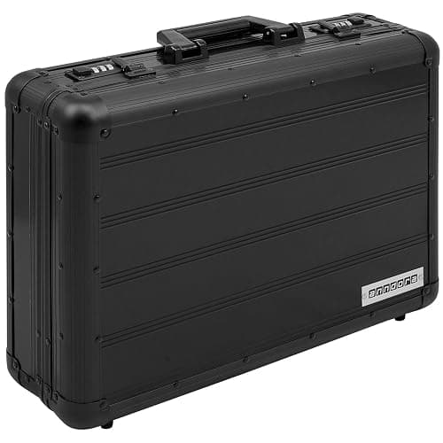 anndora Aktenkoffer Alu schwarz Attaché Koffer DIN A4 | Mit Zahlenschloss, Abschließbar, abwaschbar - Image 1