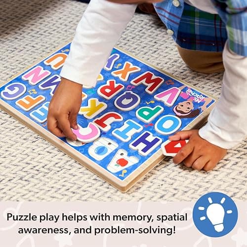 Melissa & Doug® Ms. Rachel™ Wooden Phonics Alphabet Sound Puzzle with Light-Activated Sound Effects, 26-Piece Toddler Toys for Boys and Girls Ages 2+ Years - FSC Certified thumbnail 5