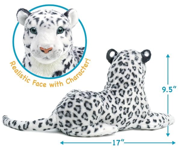Sinovia The Snow Leopard - Squeeze Me! - 17 Inch Stuffed Animal Plush thumbnail 2
