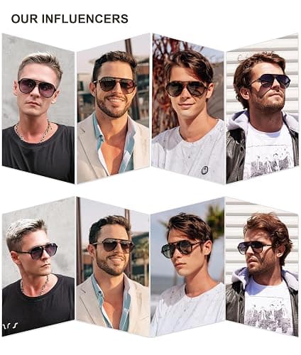 SOJOS Classic Polarized Aviator Sunglasses for Women Men, Retro Trendy Aviators Shades SJ2201 thumbnail 4