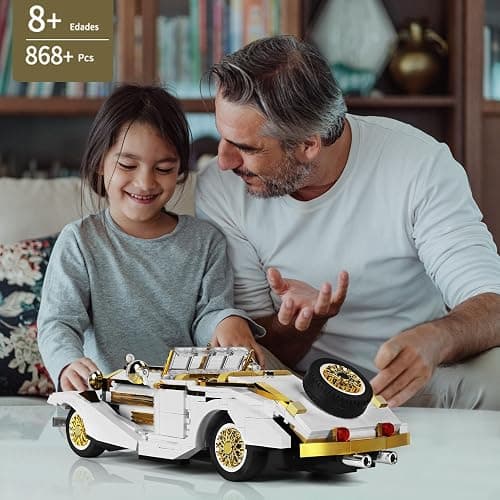 Mould King 10003 Classic Car Model Kit, MOC Vintage Car Building Blocks Set, Gift for Kids Age 8+/Adults Collections Enthusiasts (868+ Pieces, Static Version) thumbnail 4