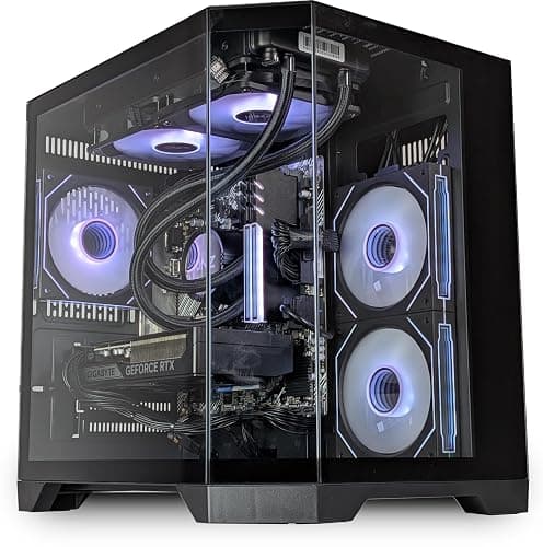 ionz Gaming PC - Desktop Computer, Ryzen 7 5800X, NVIDIA RTX 5060 Ti, 16GB RAM, 240mm AIO Liquid Cooler, 1TB NVMe SSD, 650W 80+ PSU, WiFi, Windows 11, Apex Mini Black - Image 1