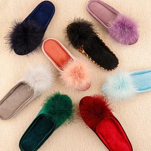 BCTEX COLL Women's Fuzzy Velvet Memory Foam Indoor House Slipper | Cozy Fluffy Bedroom Slipper, Non-slip Sole, Lightweight thumbnail 6