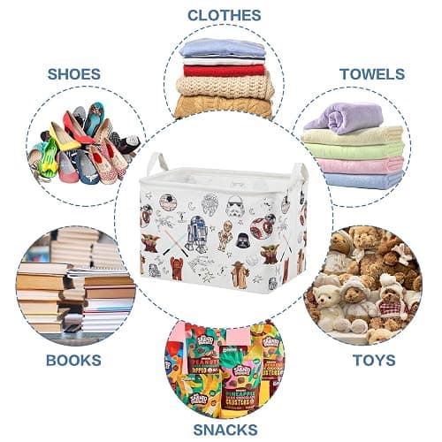 BHXXRQRQ Star Room Nursery Decor,Baby Laundry Large Hamper Foldable With Waterproof Pe Coating,Dirty Clothes Basket Featuring The Child,Bedroom,Bathroom Set,Toy Bin,Kids Birthday Gifts (Square) thumbnail 6
