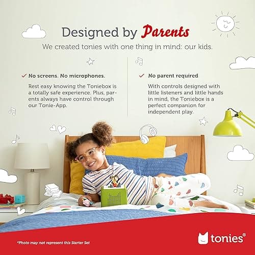 Toniebox Audio Player Starter Set with Playtime Puppy - Listen, Learn, and Play with One Huggable Little Box - Gray - Gray thumbnail 9