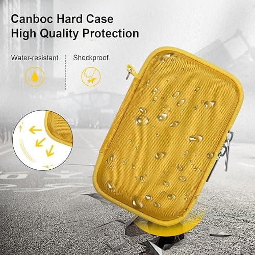 Canboc Carrying Case for KODAK EKTAR H35/ H35N/ KODAK Snapic A1 Film Camera, H35/ Snapic A1 Film Camera Bag, Zipper Mesh Pocket fits Film, Batteries, USB Cable, Yellow (Case Only) thumbnail 4