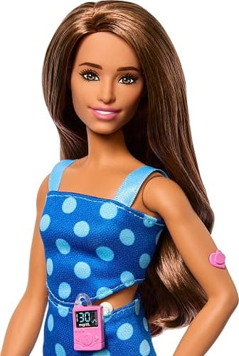 Barbie Fashionistas Doll #242, Doll with Type 1 Diabetes Wearing Polka Dot Outfit and Accessories, in Partnership with Breakthrough T1D thumbnail 3