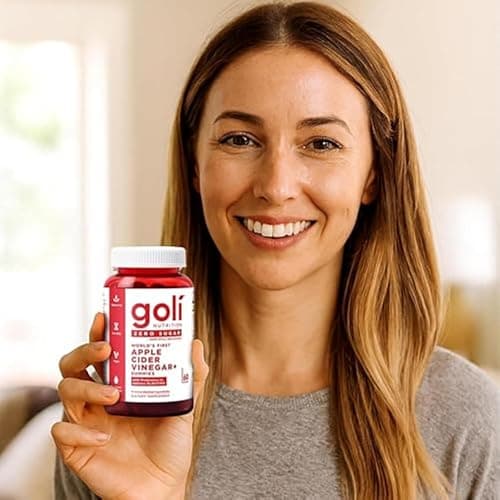 Goli Zero Sugar Apple Cider Vinegar Gummies - ACV with Vitamin B12 and Probiotics - No Sugar Alcohols - Vegan, Keto-Friendly, Gluten-Free thumbnail 7