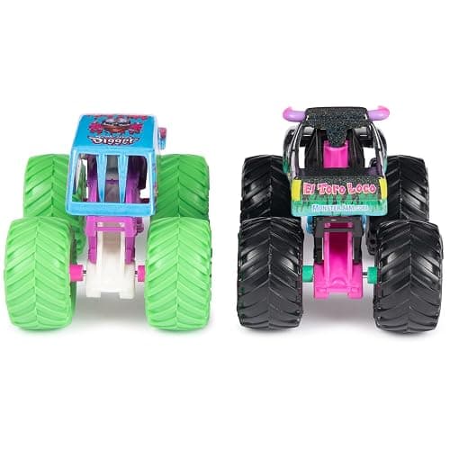 Monster Jam, Official Nitro Neon, Son-uva Digger Vs. El Toro Loco, 1:64 Scale Die-Cast Monster Trucks, Kids Toys for Boys Ages 3 and up thumbnail 5