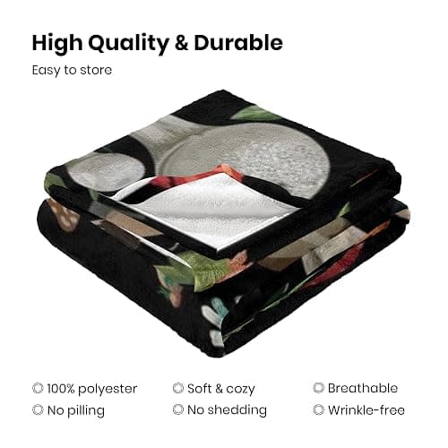 Mushroom Blanket Gifts for Women Soft Cozy Fleece Flannel Mushroom Throw Blanket All-Season for Sofa Couch Cottagecore Room Decor Blankets for Adults Teen 60"x50" Inches thumbnail 3