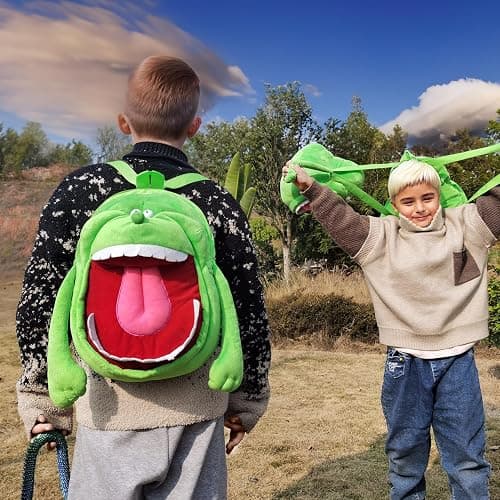 ENOMIN Ghost Slimer Bag Plush Backpack with Adjustable Straps 14-inch, Your Ghostly Companion on the Go thumbnail 2