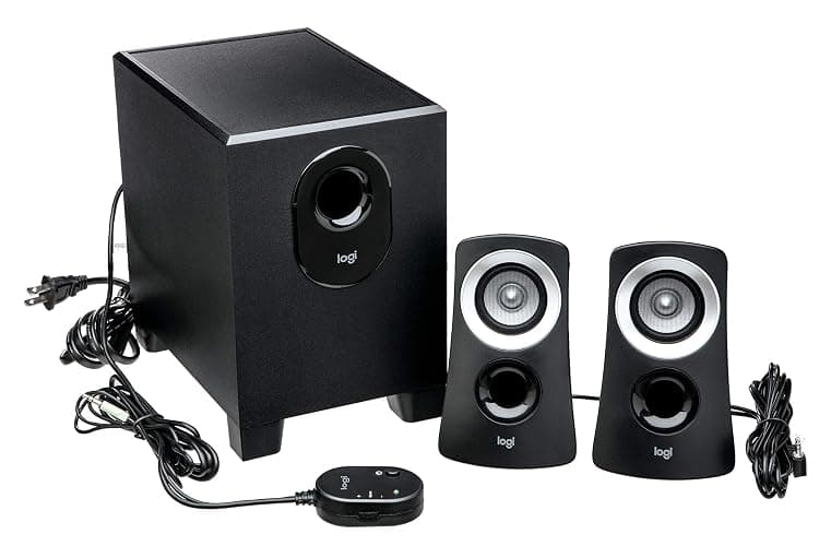 Logitech Z313 2.1 Multimedia Speaker System with Subwoofer, Full Range Audio, 50 Watts Peak Power, Strong Bass, 3.5mm Inputs, PC/PS4/Xbox/TV/Smartphone/Tablet/Music Player - Black thumbnail 7
