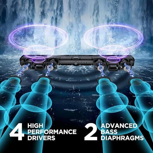 Assistrust Sound Bar for Smart TV, 80W Soundbar with Bluetooth/ARC/Opt/AUX Connect, Dynamic Volume Boost, 3 Equalizer Modes, 2 in 1 Detachable Soundbar for TV/PC/Gaming/Projectors thumbnail 4