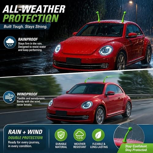 1Pair Car Roof Decoration Snail Tentacles Stickers Creative Funny Wacky for Car Top Bumper Hood Car Exterior Sticker (Snail-Tentacles) thumbnail 6