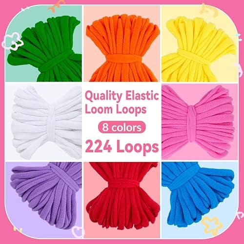 PREBOX Weaving Loom Kit Toys for Kids and Adults, Potholder Loops Crafts for Girls Ages 6 7 8 9 10 11 12, 7" Pot Holder Loom Knitting Kits and Gifts for Kids and Beginners, Make 6 Masterpieces thumbnail 6