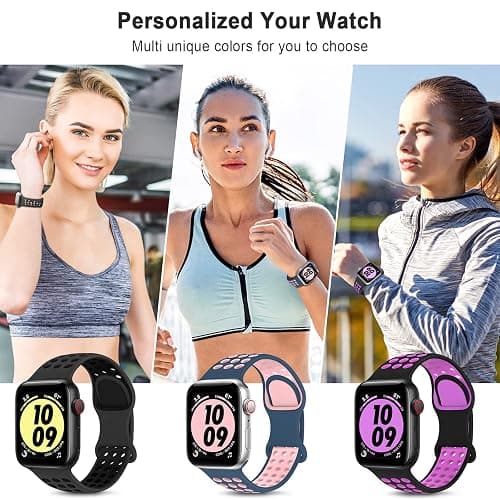 DigiHero Sport Straps Compatible with Apple Watch Straps 44mm 46mm 42mm 40mm 45mm 41mm 38mm 49mm Women Men, Breathable Soft Silicone for iWatch Series 11 10 9 8 7 6 5 4, Ultra SE 3 2 1 thumbnail 5