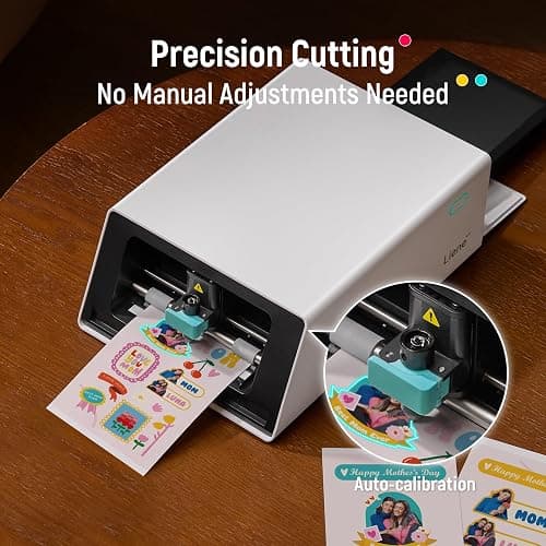 Liene PixCut S1 Color Sticker Printer & Cutting Machine - All-in-One Sticker Maker for DIY Crafts, Custom Labels & Gifts. Thermal Dye-Sublimation Photo Printer, 300 DPI, Precise AI Auto-Cutting thumbnail 4