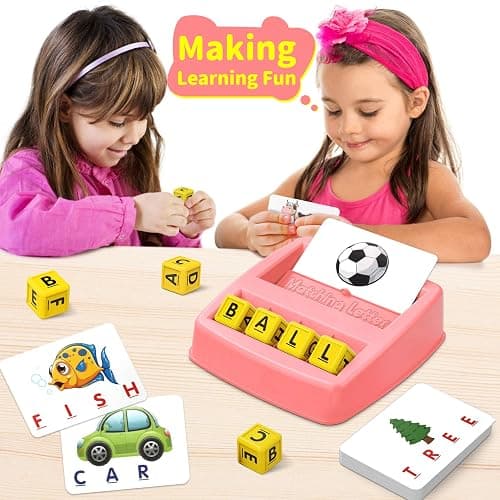 Educational Toys for 3-5 Year Old Girls Gifts, Matching Letter Game Preschool ABC Learning Toys for Kids Ages 4-8 Years, Christmas Birthday Gifts for Toddler Toys Age 2-4 thumbnail 5