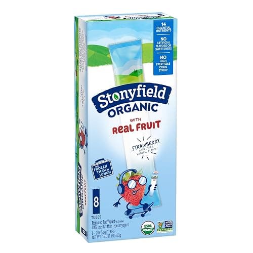 Stonyfield Organic Kids Reduced Fat Yogurt Tubes, Strawberry, 2 oz., 8 Ct - Image 1